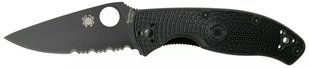 Ніж Spyderco Tenacious Black Blade Half Serrated Lightweight 87.13.93 фото