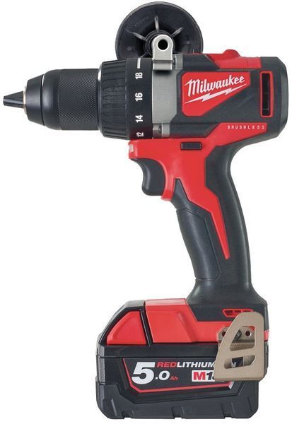 Дриль-шурупокрут акумуляторний MILWAUKEE, M18 BLDD2-502X, 82Нм (+ заряд.прис., 2акум. Х5Аг, HD кейс) 4933464515 фото