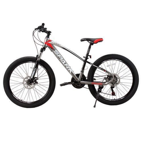 Велосипед SPARK SHARP JR. (колеса - 24, сталева рама - 12) сірий із чорним 000224696 фото