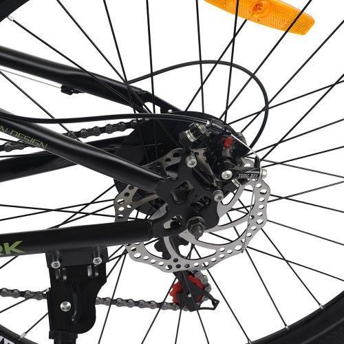 Велосипед SPARK FLIP (колеса &ndash; 26, сталева рама &ndash; 13) чорний із зеленим 000239225 фото
