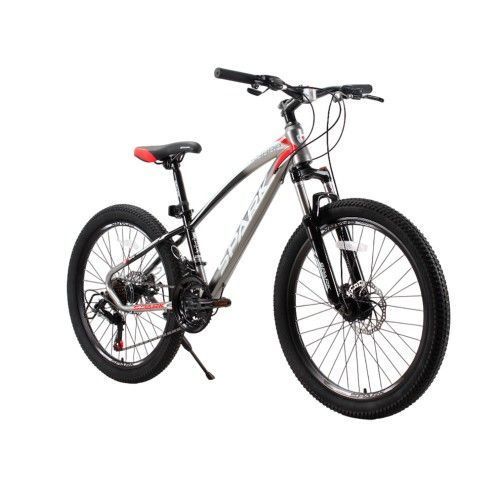 Велосипед SPARK SHARP JR. (колеса - 24, сталева рама - 12) сірий із чорним 000224696 фото