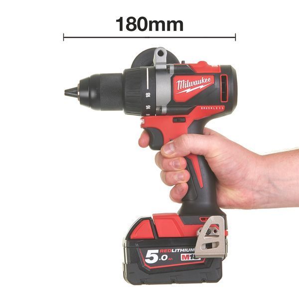 Дриль-шурупокрут акумуляторний MILWAUKEE, M18 BLDD2-502X, 82Нм (+ заряд.прис., 2акум. Х5Аг, HD кейс) 4933464515 фото