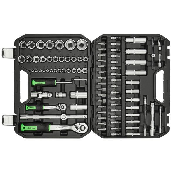 Професійний набір інструментів в кейсі Winso Pro 1/2 , 1/4 72 T, CR-V, 94од. 924094 фото