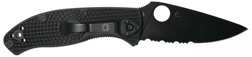 Ніж Spyderco Tenacious Black Blade Half Serrated Lightweight 87.13.93 фото