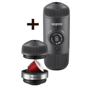 Портативна еспресо-кавоварка Wacaco Nanopresso+ з адаптером для капсули WNANONS фото