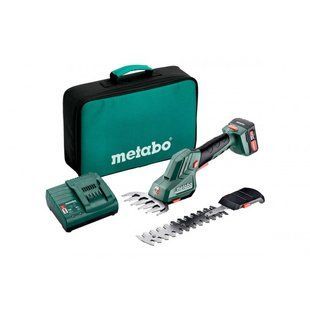 Акумуляторні ножиці для трави та кущів Metabo PowerMaxx SGS 12 Q, 1 акб 12 В Li-Power 2.0 Ah, з/п, сумка 601608500 фото