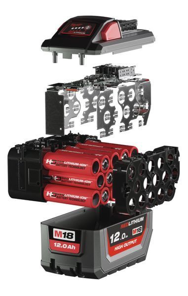 Акумулятор Li-Ion HIGH OUTPUT MILWAUKEE, M18 HB12 (12Аг) 4932464260 фото