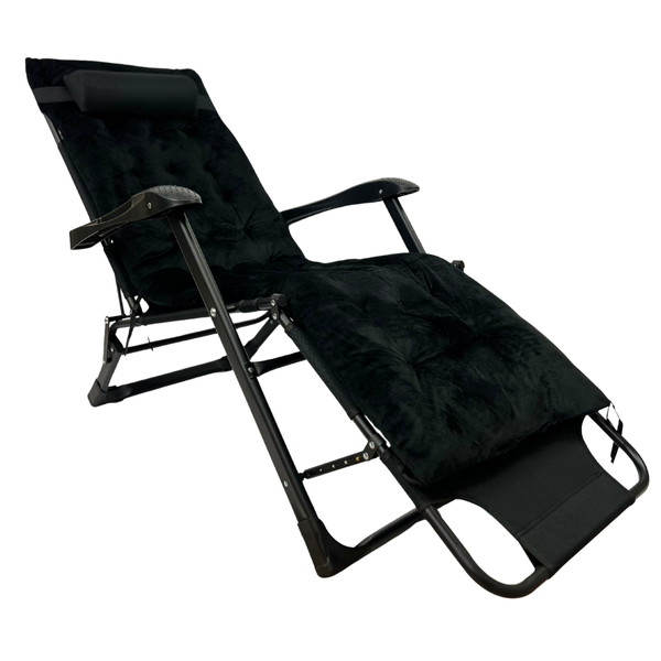 Розкладне крісло ліжко з оксамитовим матрацом LEOBRO Black (LB-FCB-G4-BLK) LB-FCB-G4-BLK фото