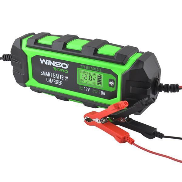 Зарядний пристрій АКБ Winso Pro 12V, 10A LCD 139520 фото