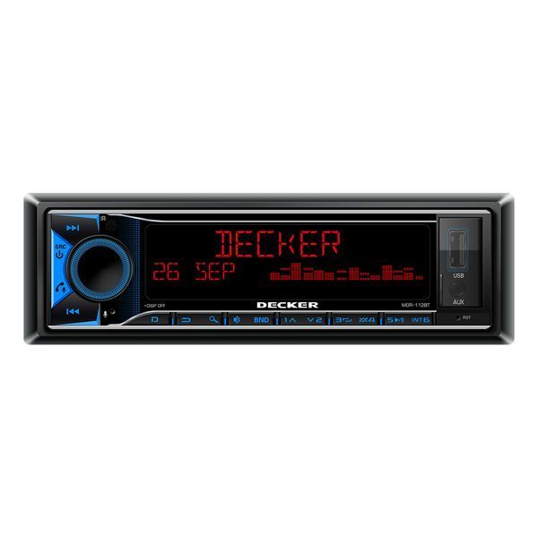 Автомагнітола 1Din Decker MDR-112 Bluetooth Multicolor Decker MDR-112 BT фото