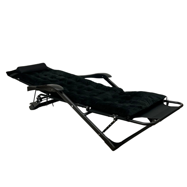 Розкладне крісло ліжко з оксамитовим матрацом LEOBRO Black (LB-FCB-G4-BLK) LB-FCB-G4-BLK фото