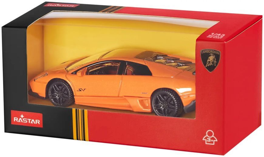 Машинка Rastar Murcielago LP 670-4 SV 1:43 Помаранчевий 454.01.24 фото
