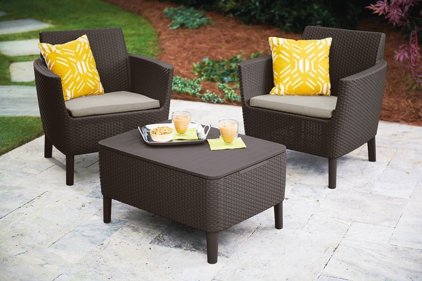 Комплект садових меблів Keter Salemo set, коричневий 8711245155333 фото