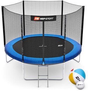 Батут Hop-Sport 10ft (305см) синій з зовнішньою сіткою 5906190231017 фото