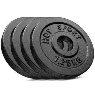 Сет з металевих дисків Hop-Sport Strong 4x1,25кг UT-00000553 фото