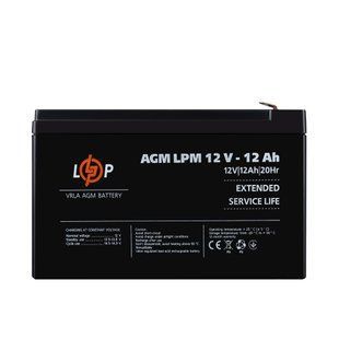 Розпродаж Акумулятор AGM LPM 12V - 12 Ah LP40137 фото