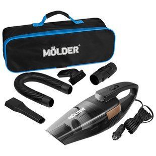 Пилосос автомобільний Molder від прикурювача з LED ліхтарем 110Вт, 12В, 3.2кПа, чорний MA34020 фото
