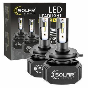 LED автолампа Solar H4 12/24V 6000K 5000Lm 40W, CSP1860 2шт 8204 фото