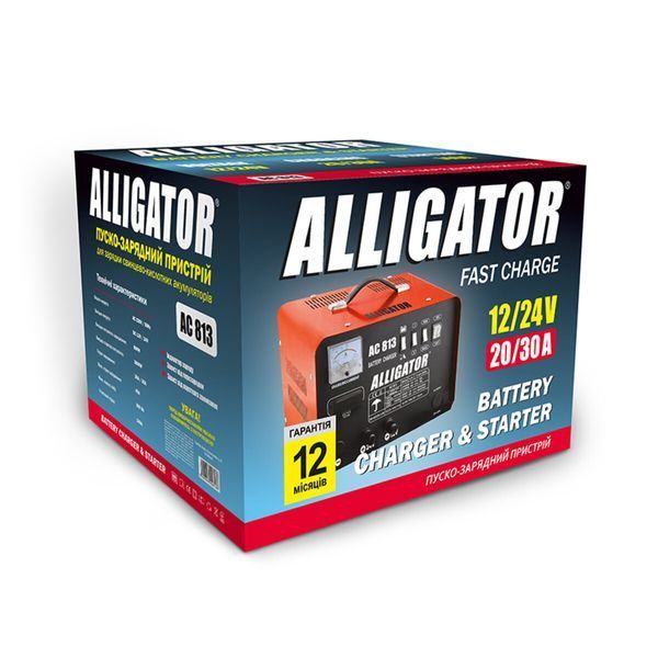 Пускозарядний пристрій АКБ Alligator 12/24V, 45А AC813 фото