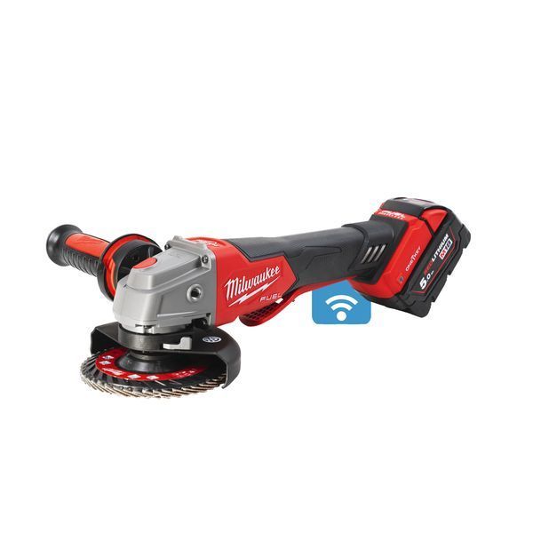 Шліфмашина кутова акумуляторна MILWAUKEE, M18 ONEFSAG125XPDB-502X, &Oslash;125мм (+зар.пр.,2ак.Х 5Аг,HDкейс) 4933478435 фото