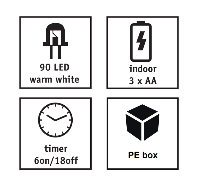 Гірлянда-струна Luca Lighting , 1,74 м, 90 LED теплий білий 8718861853278 фото