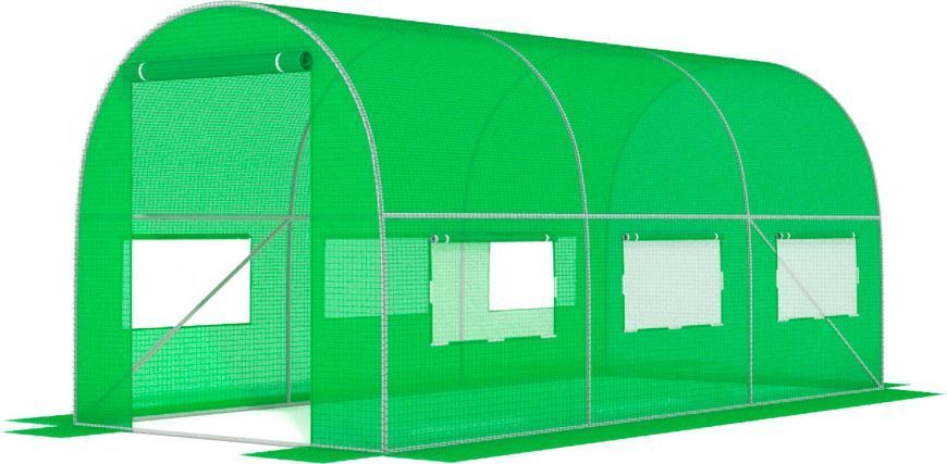 Садова теплиця з вікнами FunFit Garden 9m2 = 450*200*200 (Зелена) (1558) 1558 фото