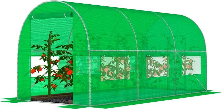 Садова теплиця з вікнами FunFit Garden 9m2 = 450*200*200 (Зелена) (1558) 1558 фото