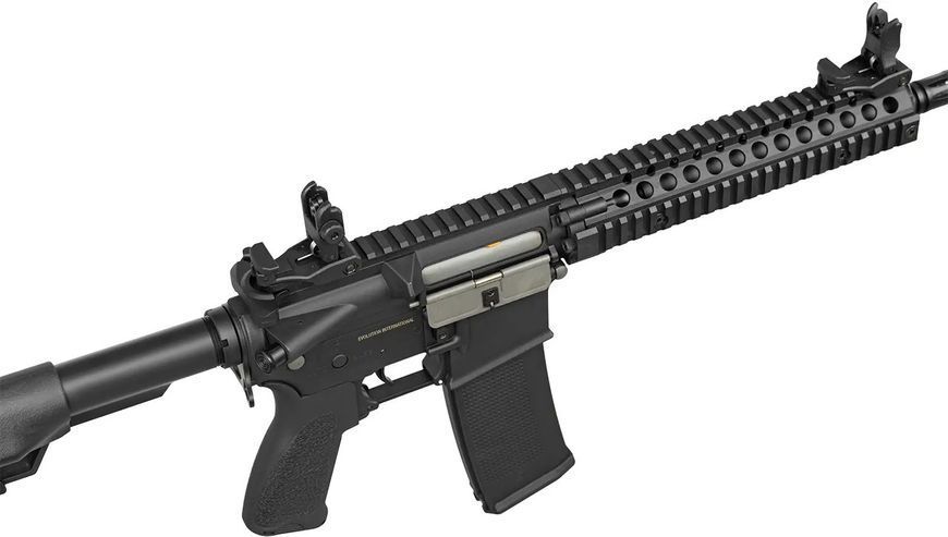 Страйкбольна гвинтівка Evolution Recon Superlite MK18 Mod 1 10.8" Carbontech AEG 6 мм cashmir black (EC47AR) 1636.00.03 фото