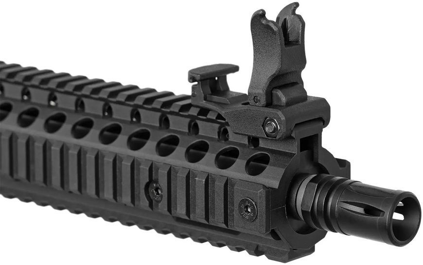 Страйкбольна гвинтівка Evolution Recon Superlite MK18 Mod 1 10.8" Carbontech AEG 6 мм cashmir black (EC47AR) 1636.00.03 фото