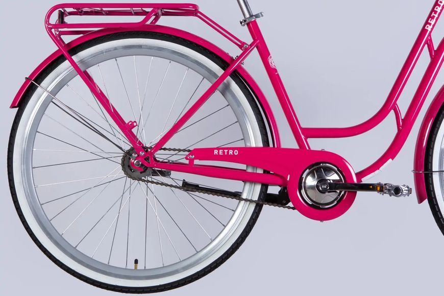Велосипед ST 28 Dorozhnik RETRO Velosteel рама-19 рожевий 2025 OPS-D-28-429 фото