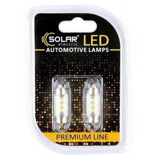 LED автолампа Solar 12V SV8.5 T11x36 6SMD white, 2шт SL1350 SL1350 фото