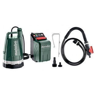 Акумуляторний занурювальний насос Metabo TPF 18 LTX 2200 із аксесуарами без акб і з/п 601729850 фото