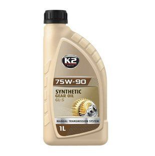 Трансмісійне масло K2 Synthetic Gear Oil GL-5 75W-90 1л O5561E фото