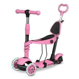 Дитячий самокат триколісний Ricokids Todi рожевий 765400 фото