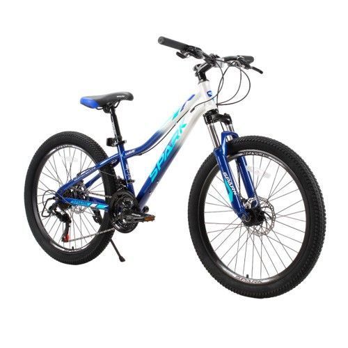 Велосипед SPARK WAVE JR. (колеса - 24, сталева рама - 12) темно-синій із сірим 000224698 фото