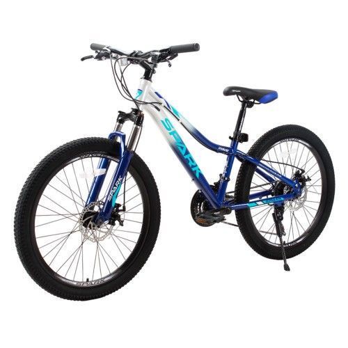 Велосипед SPARK WAVE JR. (колеса - 24, сталева рама - 12) темно-синій із сірим 000224698 фото