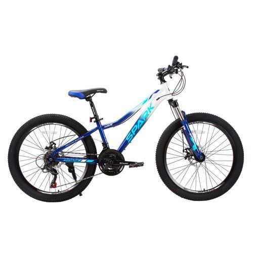 Велосипед SPARK WAVE JR. (колеса - 24, сталева рама - 12) темно-синій із сірим 000224698 фото