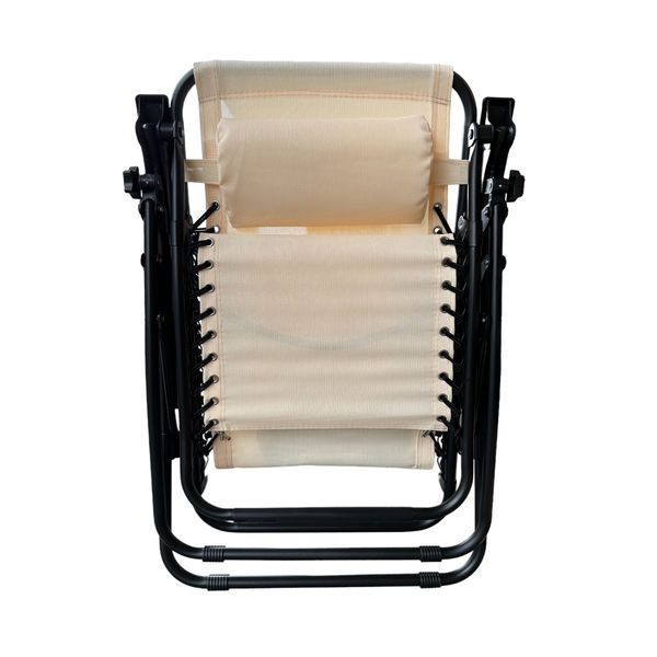 Розкладне крісло шезлонг Zero Gravity LEOBRO Бежеве HT-167A1 BEIGE фото