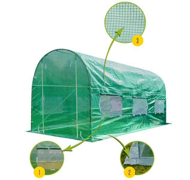 Садова теплиця парник LEOBRO Garden 10м2 Green (LB-10M19) LB-10M19 фото