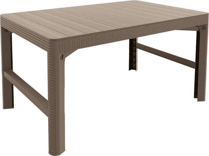 Стіл для саду пластиковий Keter Lyon rattan table, бежевий 8711245143453 фото