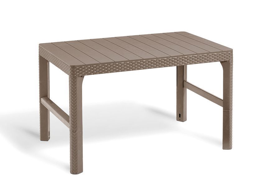 Стіл для саду пластиковий Keter Lyon rattan table, бежевий 8711245143453 фото