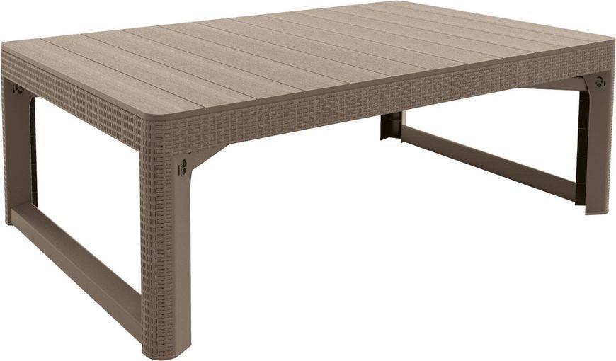 Стіл для саду пластиковий Keter Lyon rattan table, бежевий 8711245143453 фото