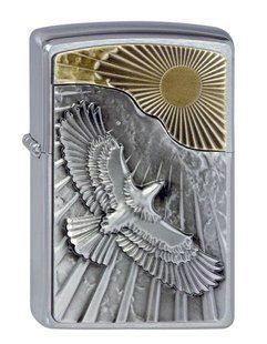 Запальничка бензинова Zippo Eagle sun-fly Emblem матовий хром (2003192) 2003192 фото