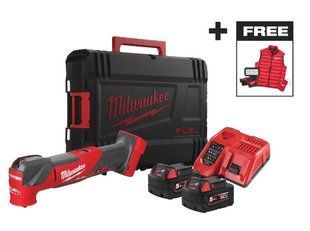 Інструмент багатофункціональний акумуляторний MILWAUKEE, M18 FMTMC-502X(+зар.пр., 2 акум.Х 5Аг, HDкейс) + M18 ALIS-0 + жилетка 4933499454 фото