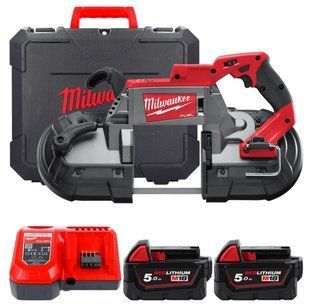 Стрічкова пила MILWAUKEE M18 FUEL CBS125-502C по металу 4933448195 (+ заряд.пристрій, 2 акум., полот 4933448195 фото