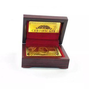 Карти гральні пластикові Duke Gold Foil в скриньці 54 листа 87х62 мм (DN32376) DN32376 фото