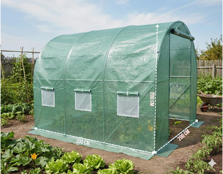 Садова теплиця парник LEOBRO Garden 3x2м 6м2 Green (LB-G101-GRN) LB-G101-GRN фото