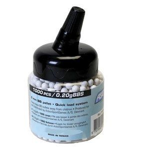 Страйкбольні кульки ASG Standard 0.20 гр. 1000 шт white (6 мм) 2370.41.58 фото
