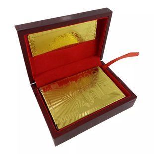 Карты игральные пластиковые позолоченные в шкатулке Евро (DN32376A) DUKE DN32376A фото
