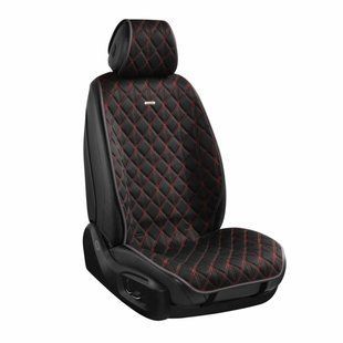 Комплект преміум накидок для сидінь CarLife Nitro, black-red SC40114 фото